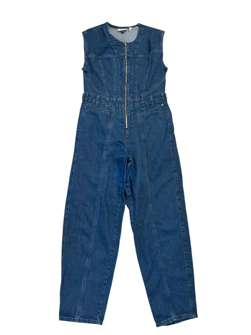 Universal Thread Women's Size 8 Tailored Denim Jean Jumpsuit Sleeveless NWT